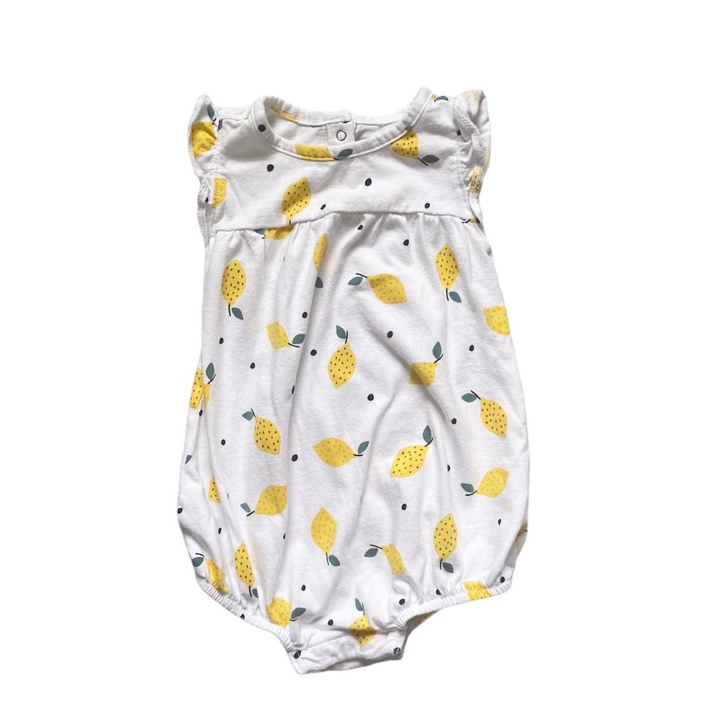 Old Navy lemon print romper 6-12 months